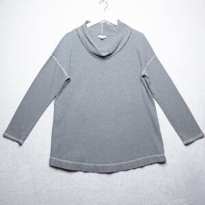 J. Jill Black and White Striped Long Sleeve Top